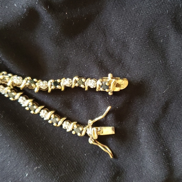 Vintage Sapphire Vermeil Tennis Bracelet - Picture 2 of 3